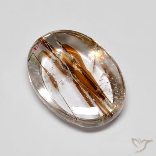 10.33ct Natural Multicolorido Quartzo Com Marcassita, oval, Transparente