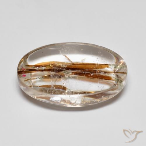 Quartzo Com Marcassita Multicolorido Natural 10.33ct, oval, Transparente