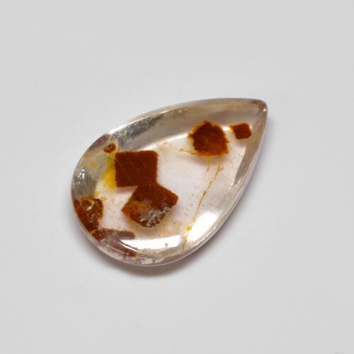 Quartzo Com Marcassita Multicolorido Natural 3.45ct, Formato de pêra, Transparente