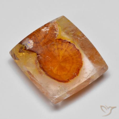 Quartzo Com Marcassita Multicolorido Natural 11.15ct, Quadrado, Transparente