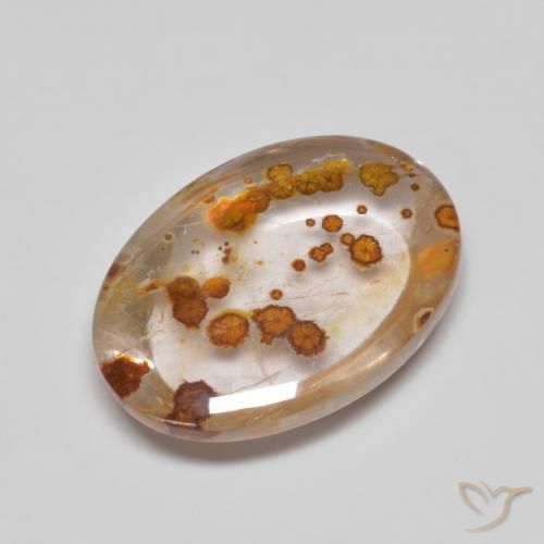 Quartzo Com Marcassita Multicolorido Natural 5.58ct, oval, Transparente
