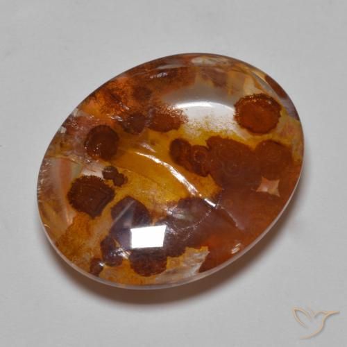 Quartzo Com Marcassita Multicolorido Natural 19.21ct, oval, Transparente