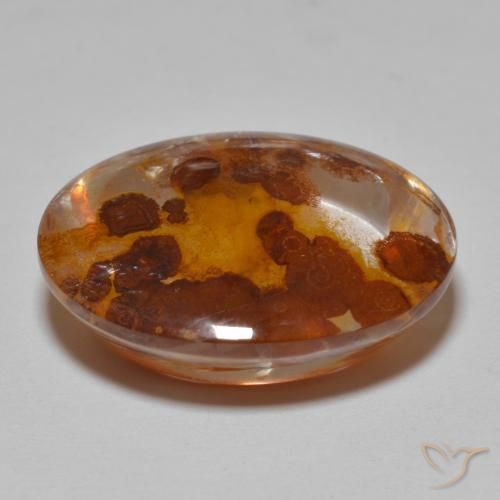 Quartzo Com Marcassita Multicolorido Natural 19.21ct, oval, Transparente