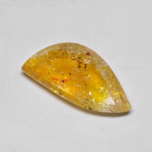 Quartzo com marcasita multicolorido natural 4,65ct, forma extravagante, translúcido