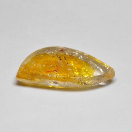 Quartzo com marcasita multicolorido natural 4,65ct, forma extravagante, translúcido