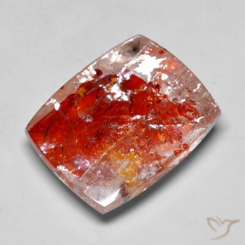 Quartzo Com Marcassita Multicolorido Natural 13.12ct, Almofada, Translúcido