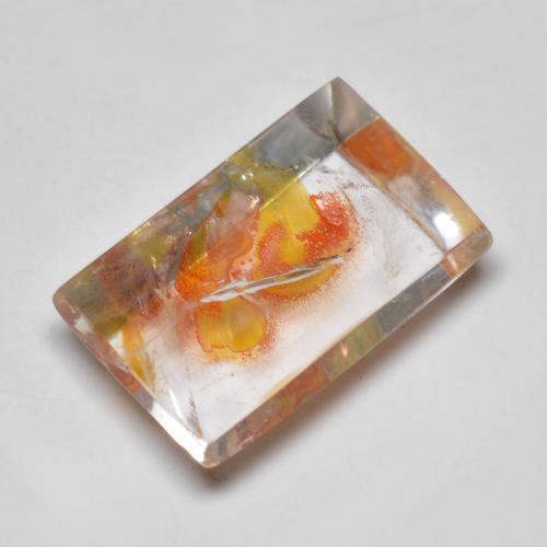 Quartzo Com Marcassita Multicolorido Natural 12.19ct, baguete, Transparente