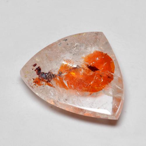 Quartzo com marcasita multicolorido natural 13,35ct, forma extravagante, transparente
