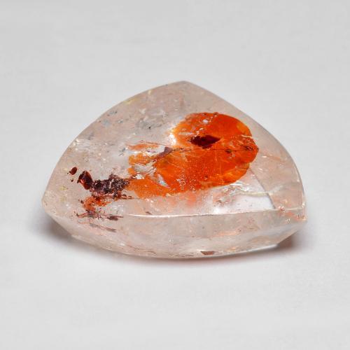 Quartzo com marcasita multicolorido natural 13,35ct, forma extravagante, transparente
