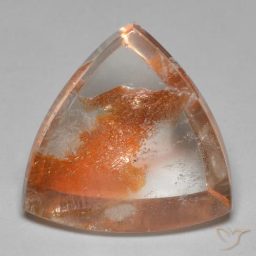 17.86ct Natural Multicolorido Quartzo Com Marcassita, Trilhão, Transparente