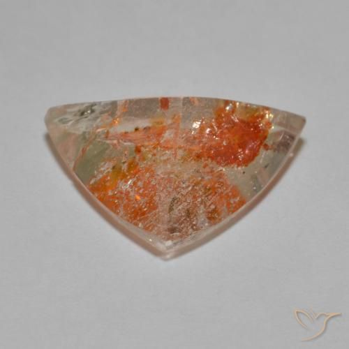Quartzo Com Marcassita Multicolorido Natural 7.67ct, Trilhão, Transparente