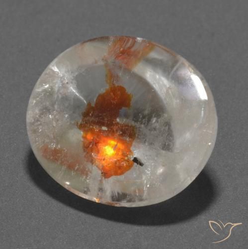 19.66ct Natural Multicolorido Quartzo Com Marcassita, oval, Transparente