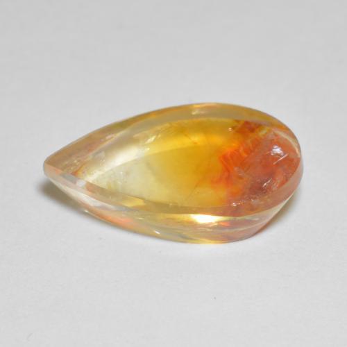 Quartzo Com Marcassita Multicolorido Natural 6.54ct, Formato de pêra, Transparente