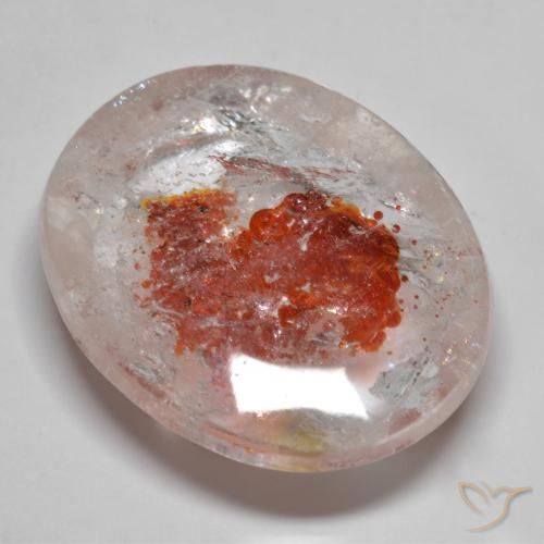 Quartzo Com Marcassita Multicolorido Natural 44.02ct, oval, Transparente