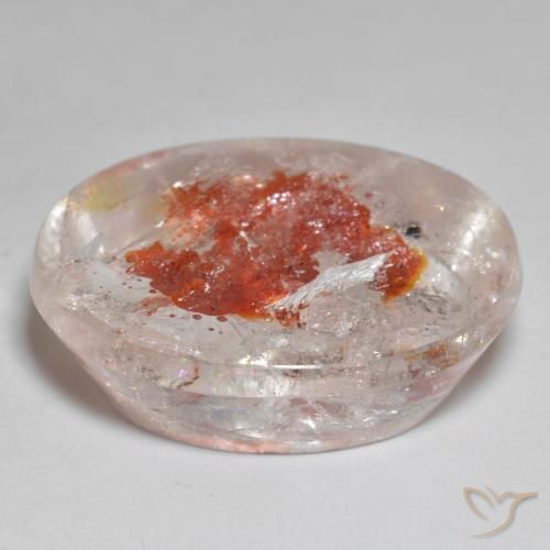 Quartzo Com Marcassita Multicolorido Natural 44.02ct, oval, Transparente