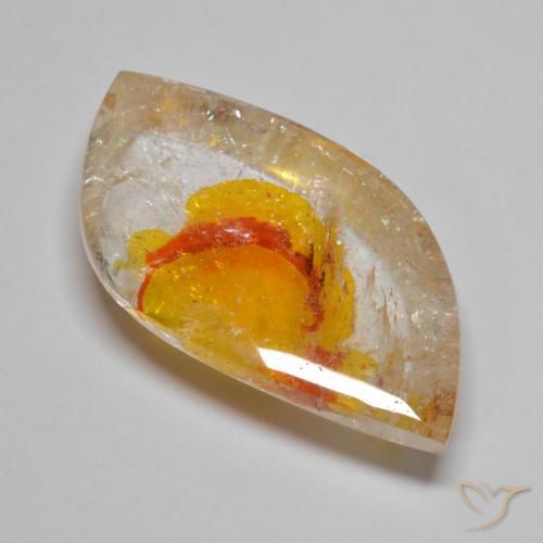 26.91ct Natural Multicolorido Quartzo Com Marcassita, Chique, Transparente