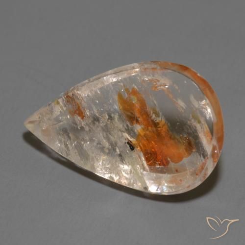 Quartzo Com Marcassita Multicolorido Natural 14.58ct, Formato de pêra, Transparente