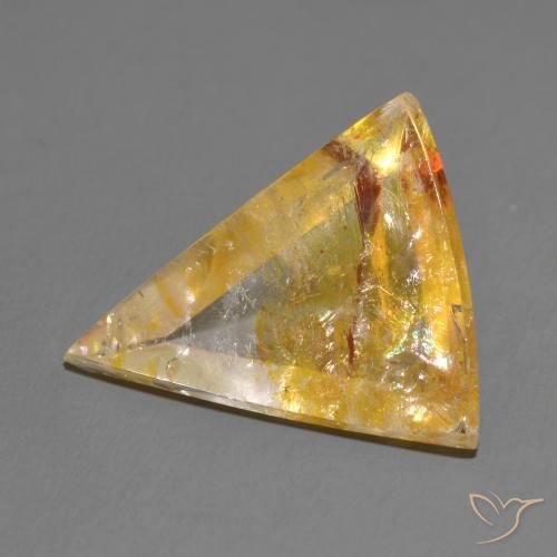 Quartzo Com Marcassita Multicolorido Natural 14.28ct, Trilhão, Transparente