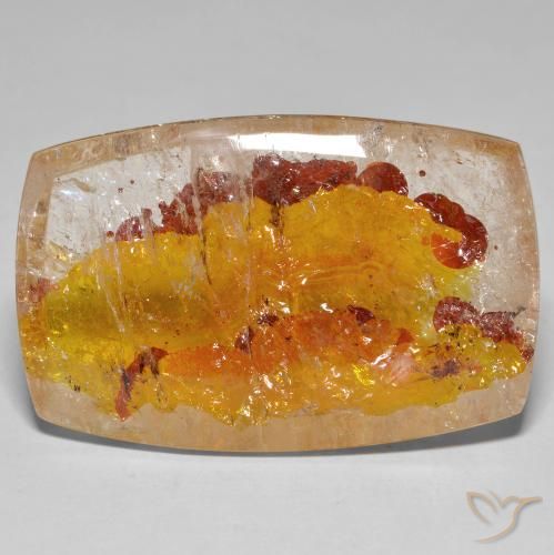 63.38ct Natural Multicolorido Quartzo Com Marcassita, Almofada, Transparente
