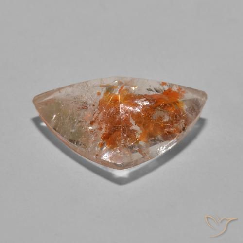 Quartzo Com Marcassita Multicolorido Natural 6.50ct, Trilhão, Transparente