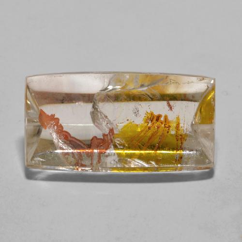 Quartzo Com Marcassita Amarelo dourado Natural 11.20ct, baguete, Transparente