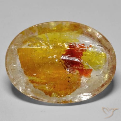 Quartzo Com Marcassita Multicolorido Natural 37.40ct, oval, Transparente