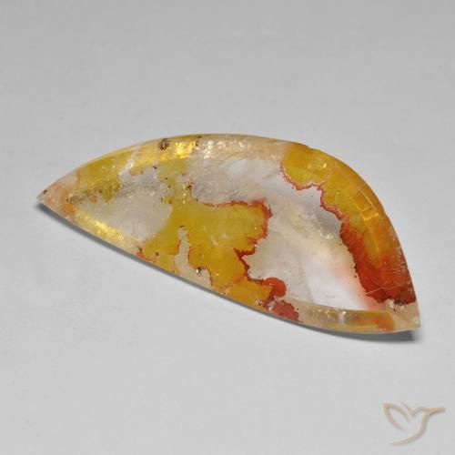 31.30ct Natural Laranja-Ouro Quartzo Com Marcassita, Chique, Transparente