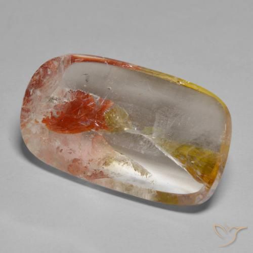 Quartzo Com Marcassita Multicolorido Natural 21.03ct, Almofada, Transparente