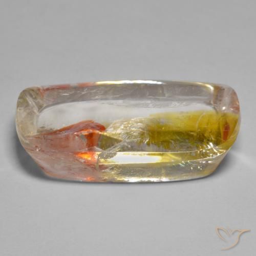 Quartzo Com Marcassita Multicolorido Natural 21.03ct, Almofada, Transparente