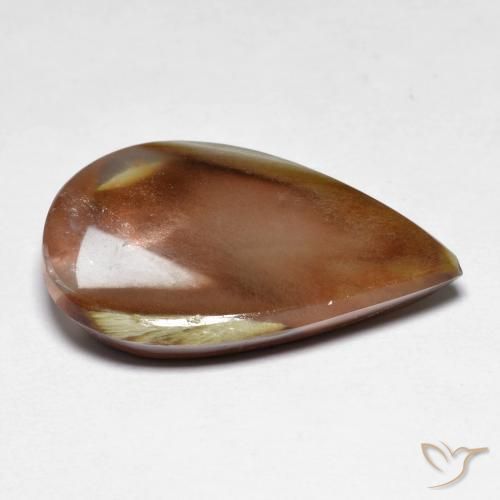 Quartzo Com Marcassita Multicolorido Natural 13.75ct, Formato de pêra, Translúcido