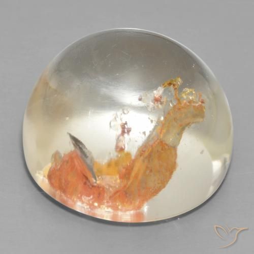 Quartzo Com Marcassita Multicolorido Natural 75.10ct, Redondo, Transparente