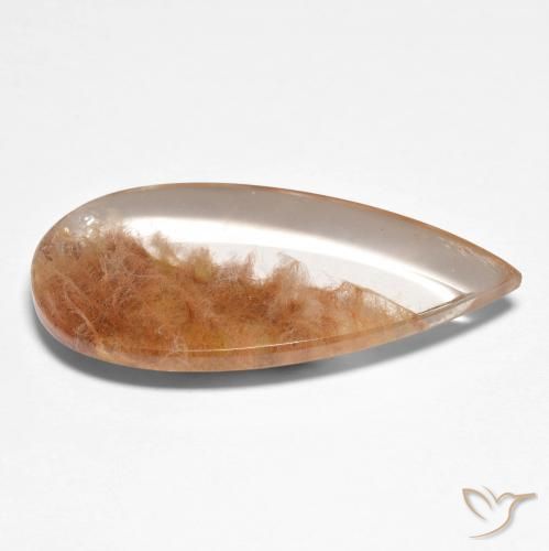 Quartzo Com Marcassita Multicolorido Natural 10.47ct, Formato de pêra, Transparente