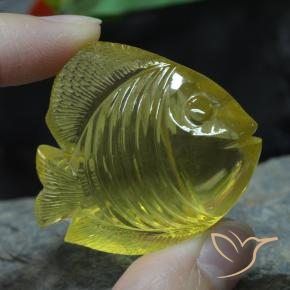 Quartzo amarelo médio Natural 129.50ct, Chique, Transparente