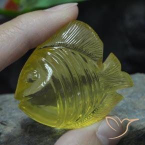 Quartzo amarelo médio Natural 129.50ct, Chique, Transparente
