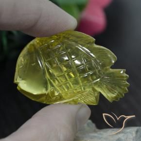 Quartzo amarelo médio Natural 90.46ct, Chique, Transparente