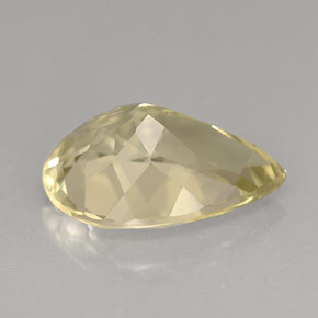 Quartzo amarelo natural 3,36ct, formato de pêra, VVS