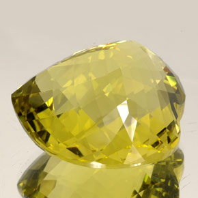 Quartzo amarelo natural 77,27ct, formato de coração, IF