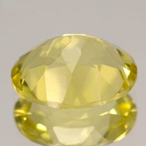 Quartzo amarelo natural 4,07ct, corte oval, VVS