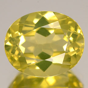 Quartzo amarelo natural 3,61ct, corte oval, VVS-VS