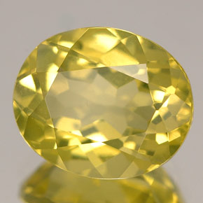 Quartzo amarelo natural 3,61ct, corte oval, VVS-VS