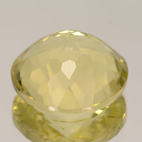 Quartzo amarelo natural 5,16ct, corte redondo, VVS