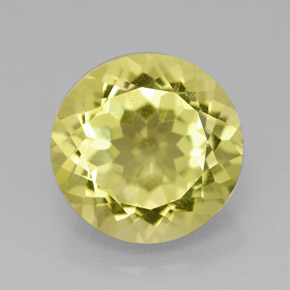 Quartzo amarelo natural 5,28ct, corte redondo, VVS-VS