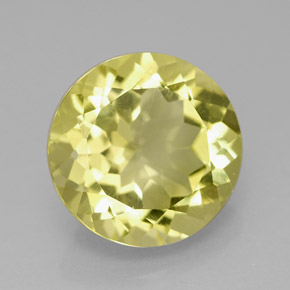 Quartzo amarelo natural 5,28ct, corte redondo, VVS-VS
