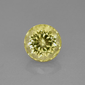 Quartzo amarelo natural 2,22ct, corte redondo, VVS