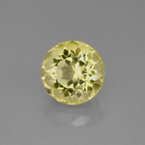 Quartzo amarelo natural 2,22ct, corte redondo, VVS
