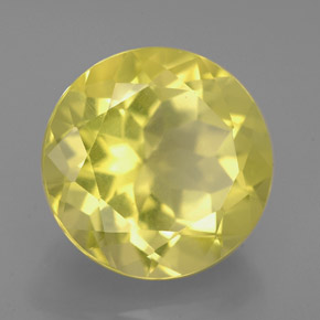 Quartzo amarelo natural 5,83ct, corte redondo, VVS