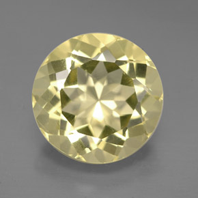 Quartzo amarelo natural 5,62ct, corte redondo, VVS