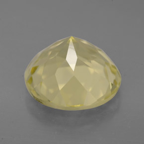 Quartzo amarelo natural 5,62ct, corte redondo, VVS