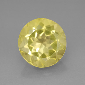 Quartzo amarelo natural 5,36ct, corte redondo, VVS-VS