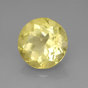 Quartzo amarelo natural 5,36ct, corte redondo, VVS-VS